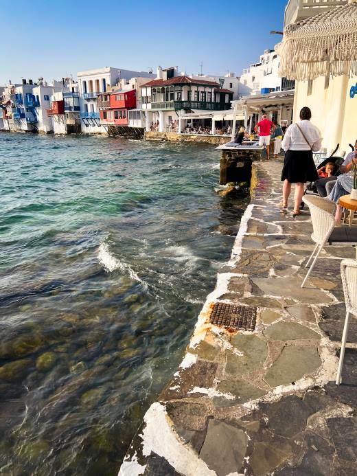 Mykonos little venice walkway